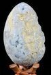 Bargain, Crystal Filled Celestine (Celestite) Egg Geode #59355-2